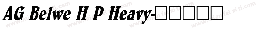 AG Belwe H P Heavy字体转换